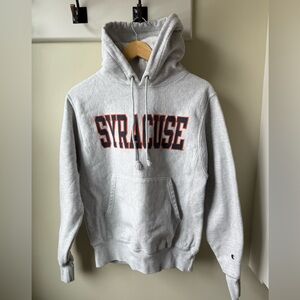 CHAMPION Reverse Weave Vintage Syracuse University Hoodie Sweatshirt Spell Out S